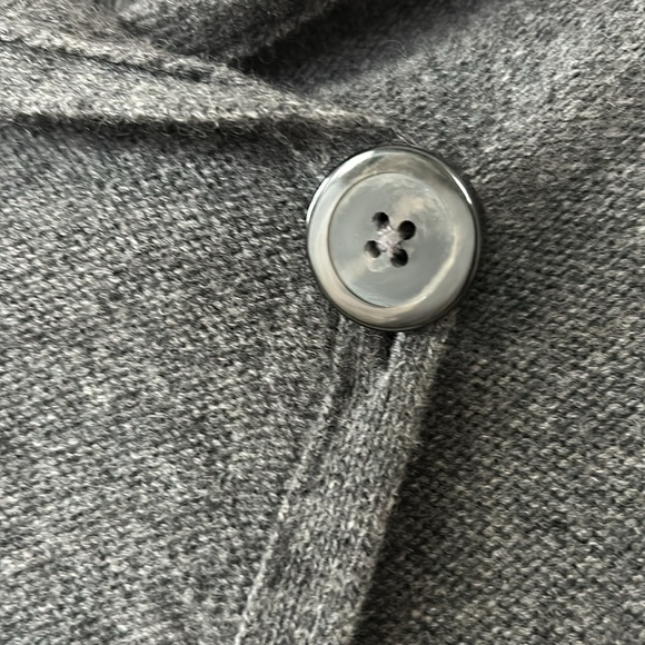 Joie Grey Cashmere/Wool Clementine Cardigan Sweater w Dolman Long Sleeves - Picture 5 of 15